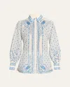 Shani Esther Button-front Shirt In White