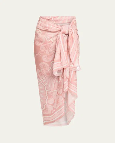 Shani Floral Logo Pareo Coverup In Neutral