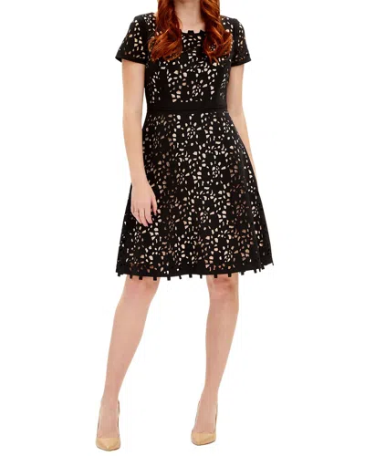 Shani Focus By  A-line Laser Cutting Dress In Black