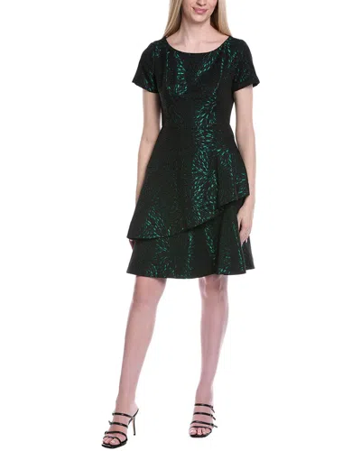 Shani Jacquard Sheath Dress In Green