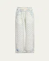 Shani Kimi Drawstring Linen Pants In Multi