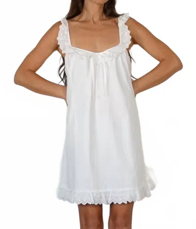 Shani Monaco Cotton Mini Dress In White