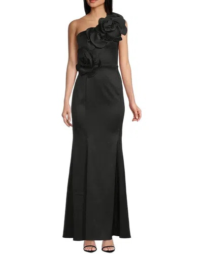 Shani One-shoulder Maxi Dress In Black