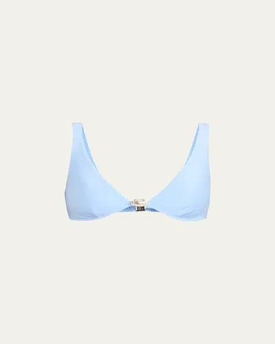 Shani Peyton Bikini Top In Blue Dove