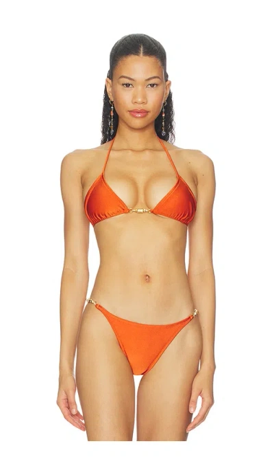 Shani Shemer Alexander Bikini Top In Orange
