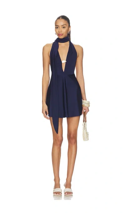 Shani Shemer Amaya Mini Dress In Blue