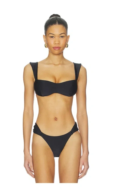 Shani Shemer Aster Bikini Top In Black
