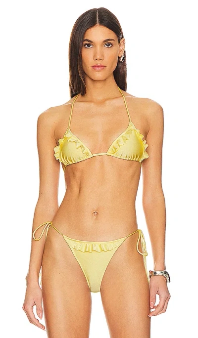 Shani Shemer Beth Bikini Top In Yellow Macaron