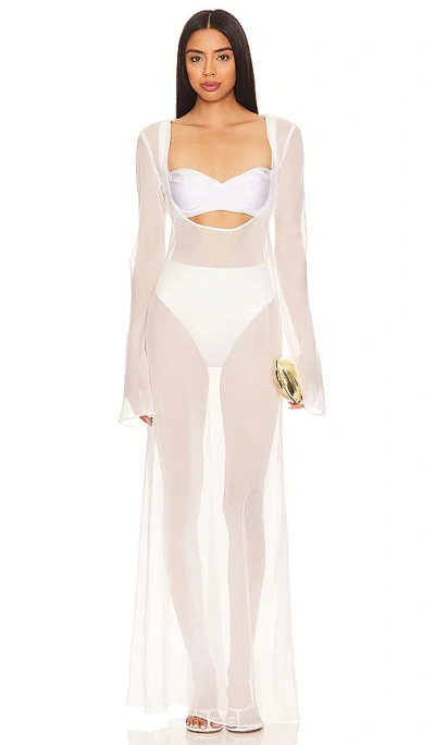 Shani Shemer Blanca Maxi Dress In 奶油色
