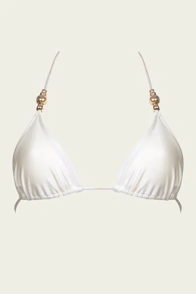 Shani Shemer Charlotte Bikini Top In Cream In White