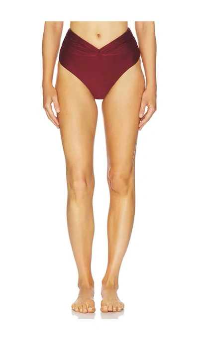 Shani Shemer Claire Bikini Bottom In Burgundy