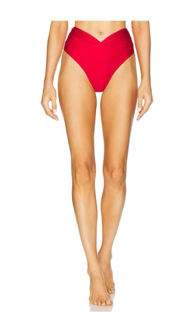 Shani Shemer Claire Bikini Bottom In Scarlet Red