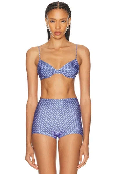 Shani Shemer Clarissa Bikini Top In Blue