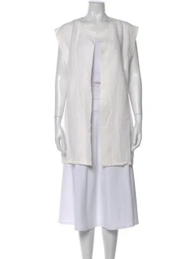 Pre-owned Shani Shemer Crew Neck Sweater In White