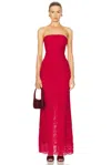 Shani Shemer Elin Midi Dress In Scarlet Red