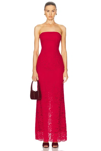 Shani Shemer Elin Midi Dress In Scarlet Red