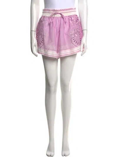 Pre-owned Shani Shemer Floral Print Mini Shorts In Multicolor