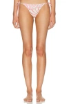 Shani Shemer Khloe Bikini Bottom In Pink Flower Print In Multi