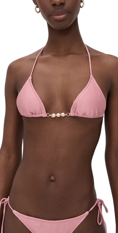 Shani Shemer Giselle Bikini Top Dusty Rose In Pink