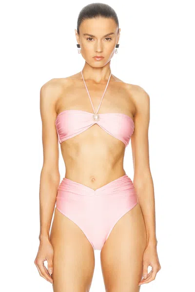 Shani Shemer Juno Bikini Top In Candy Pink