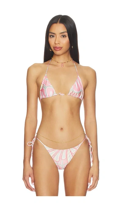 Shani Shemer Lenora Bikini Top In Pink
