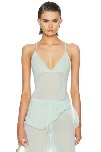 Shani Shemer Lilo Top In Aqua Blue