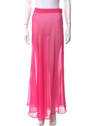 Pre-owned Shani Shemer Long Skirt In Pink