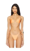 Shani Shemer Misty Bikini Top In Papaya