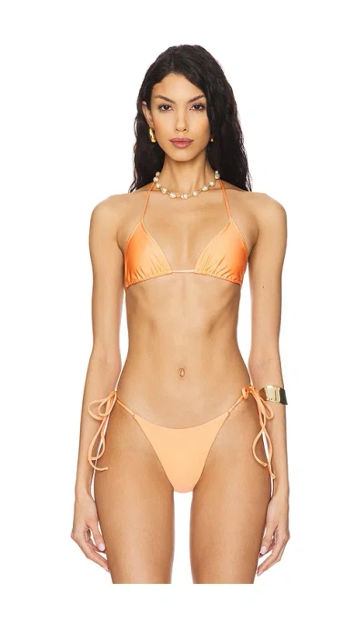 Shani Shemer Misty Bikini Top In Papaya