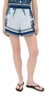 Shani Shemer New Lenny Short Pants Blue Print
