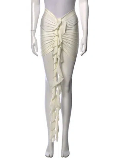 Pre-owned Shani Shemer Nylon Mini Skirt In Neutrals