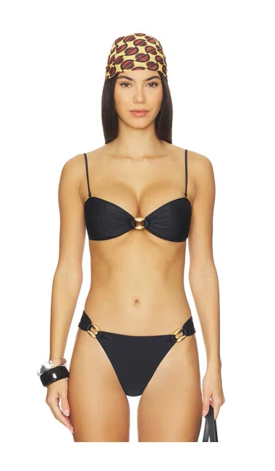 Shani Shemer Nyx Bandeau Bikini Top In Black