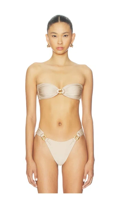 Shani Shemer Nyx Bandeau Bikini Top In Neutral