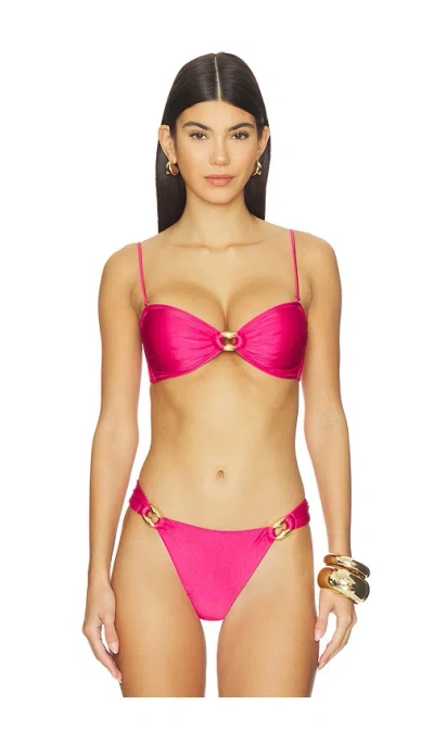 Shani Shemer Nyx Bandeau Bikini Top In Pink