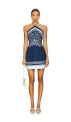 Shani Shemer Oliver Mini Dress In Blue