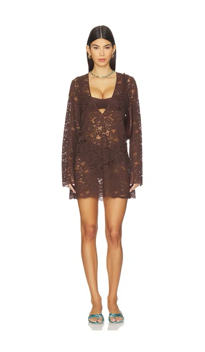 Shani Shemer Rebecca Mini Dress In Brown