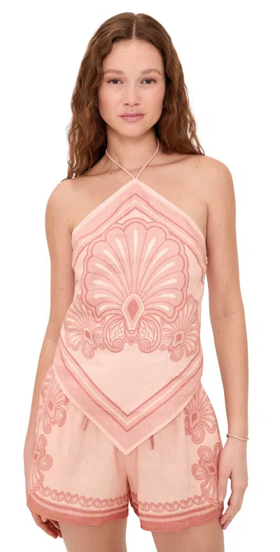 Shani Shemer Rosa Top Pink Shell Print