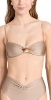 SHANI SHEMER ROSALIN BIKINI TOP TOFFEE