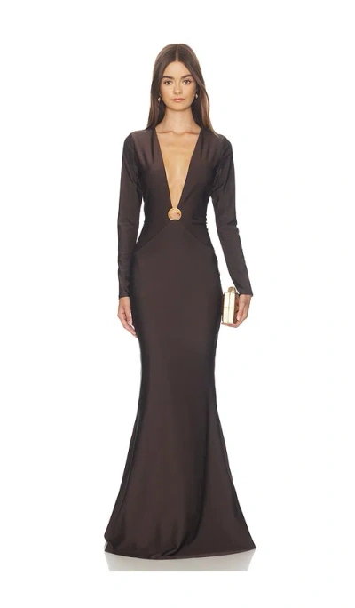 Shani Shemer Sadie Maxi Dress In Brown