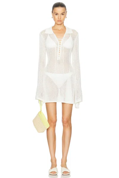 Shani Shemer Skylar Knit Mini Dress In Cream