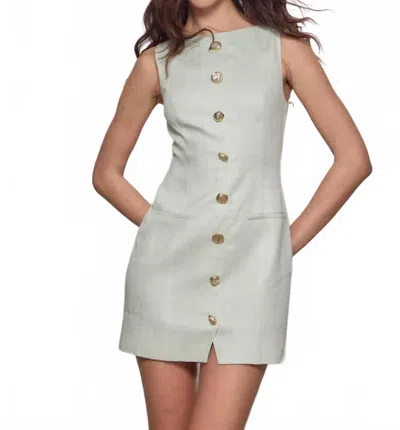 Shani Shemer Sleeveless Mini Dress In Mint In Green