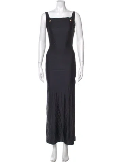 Pre-owned Shani Shemer Square Neckline Long Dress W/ Tags In Gray