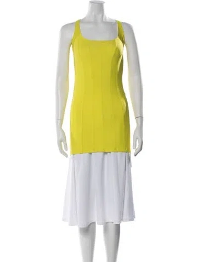 Pre-owned Shani Shemer Square Neckline Sleeveless Top W/ Tags In Green