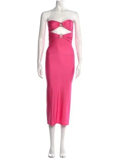 Pre-owned Shani Shemer Strapless Midi Length Dress W/ Tags In Pink
