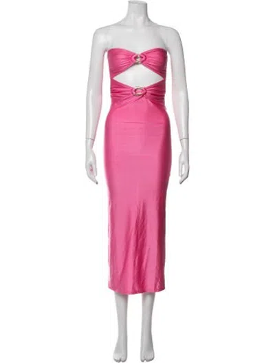 Pre-owned Shani Shemer Strapless Midi Length Dress W/ Tags In Pink