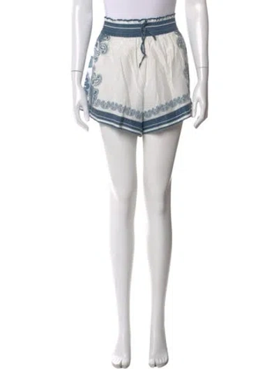 Pre-owned Shani Shemer Striped Mini Shorts In Neutral