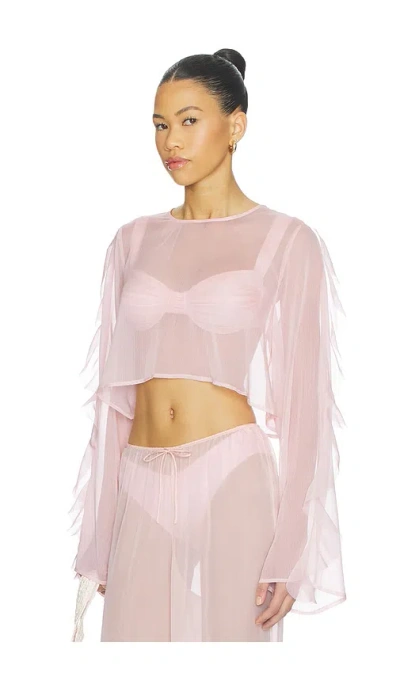 Shani Shemer Thoma Cropped Shirt In Pink