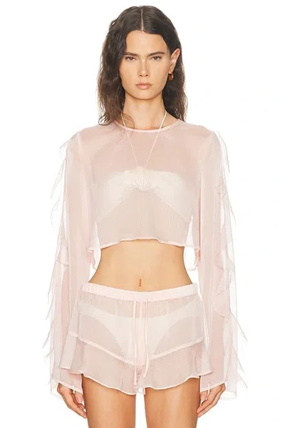 Shani Shemer Thoma Cropped Top In Pink