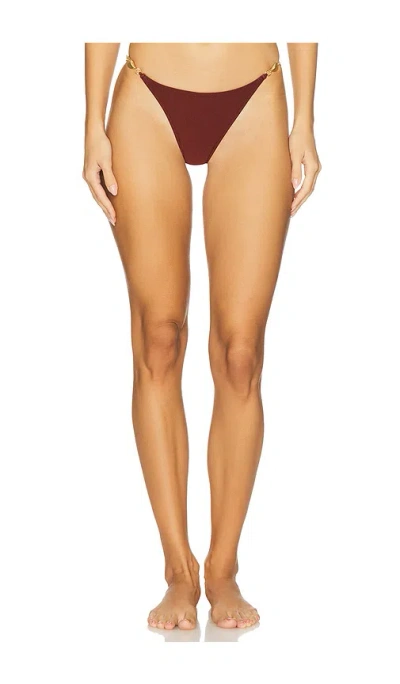 Shani Shemer Tyro Bikini Bottom In Burgundy