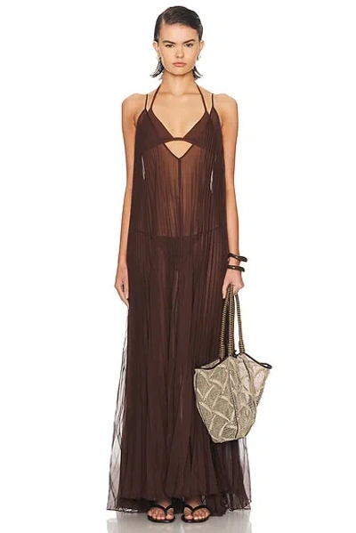 Shani Shemer Uma Maxi Dress In Brown
